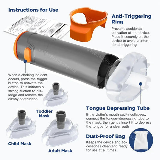 Anti-Choking Device – Portable First Aid CPR Rescue Tool for Adults & Children