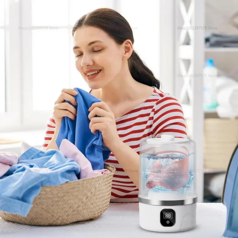 Portable Mini Washing Machine – Compact Laundry Washer for Travel, Dorms & Apartments