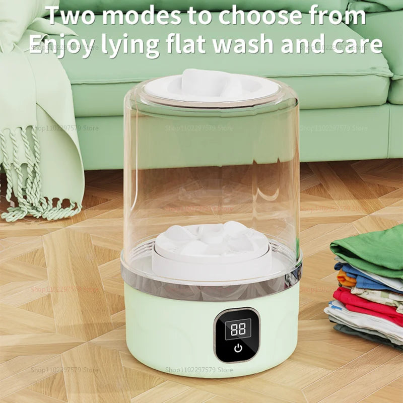 Portable Mini Washing Machine – Compact Laundry Washer for Travel, Dorms & Apartments
