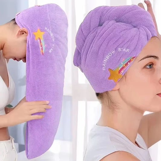 Super Absorbent Hair Drying Hat – Soft, Cute Quick-Dry Towel Wrap for Women & Girls