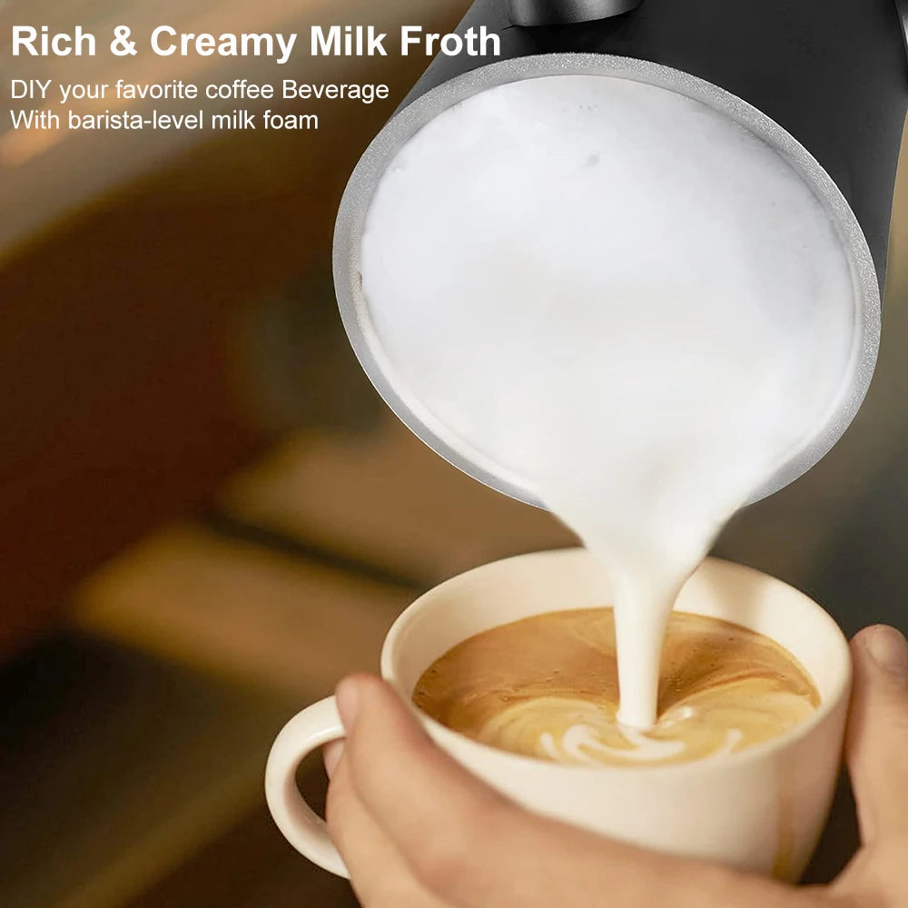 4-in-1 Electric Milk Frother and Steamer – Hot & Cold Foam Maker for Coffee, Latte, Cappuccino