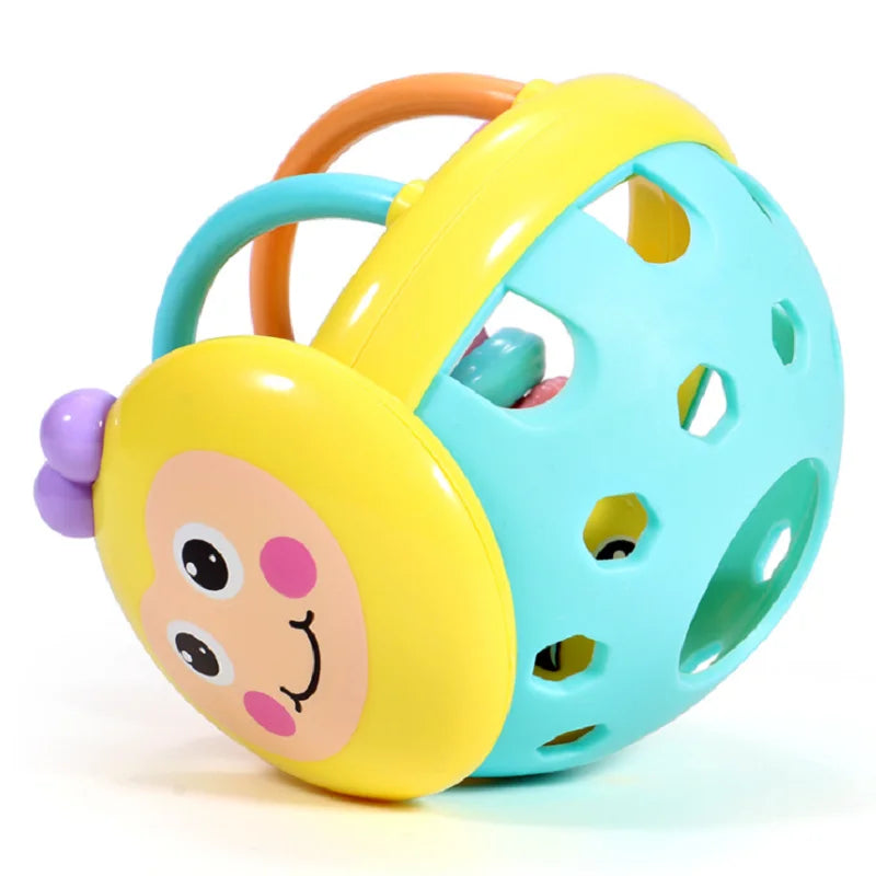 Baby Soft Silicone Teething Rattle Ball – Sensory Grasping Toy for Newborns & Toddlers