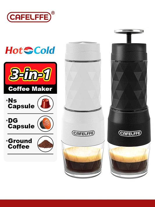 Portable Hand-Press Espresso Maker | Enjoy Hot & Cold Brew on the Move.