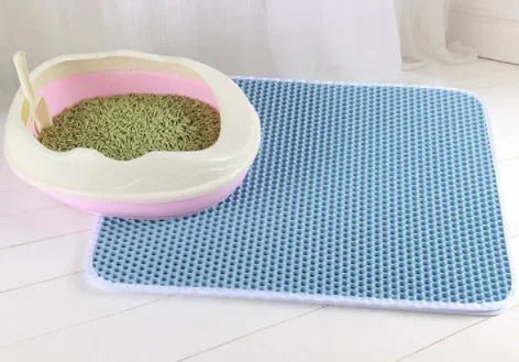Double-Layer Waterproof Cat Litter Mat – Non-Slip, Easy-Clean Trap Pad for Litter Boxes