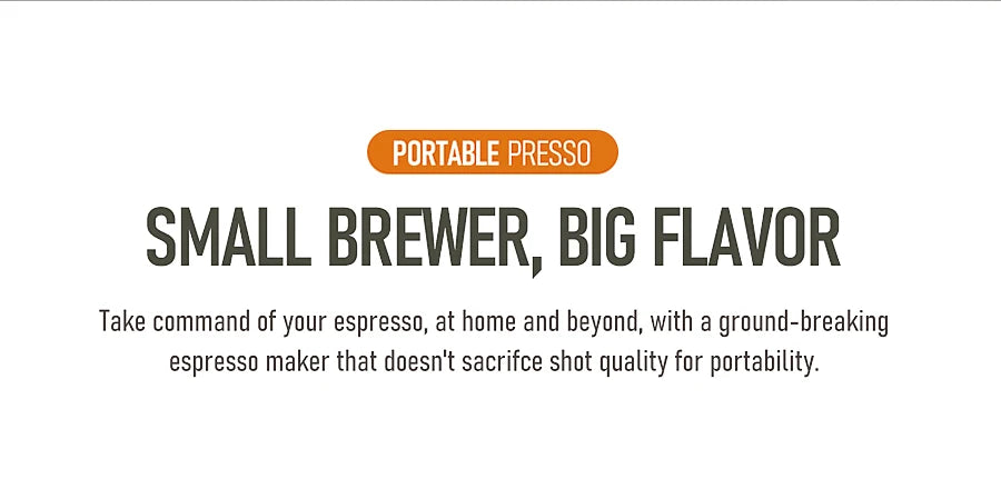 Portable Hand-Press Espresso Maker | Enjoy Hot & Cold Brew on the Move.
