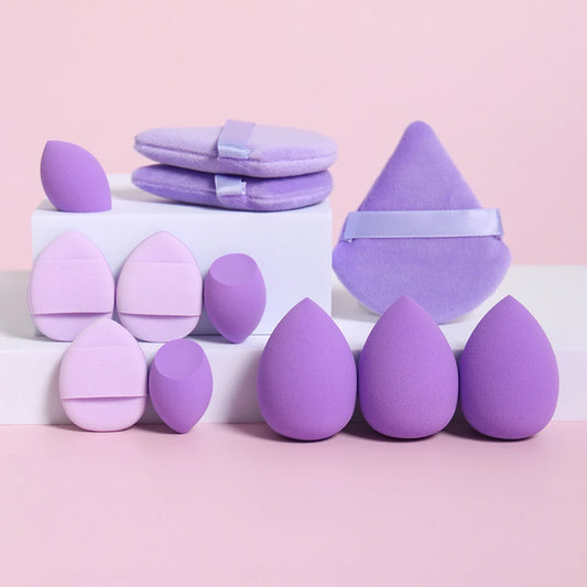 Velvé Beauty 12-Piece Makeup Sponge Set – Ultra-Soft Blenders, Powder Puffs & Cushion Applicators