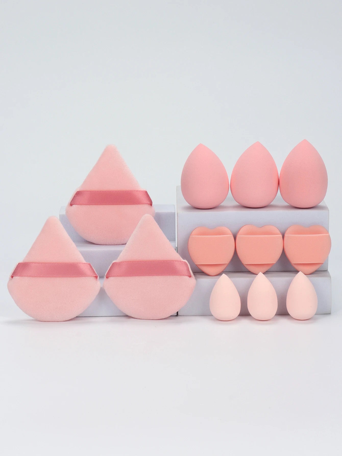 Velvé Beauty 12-Piece Makeup Sponge Set – Ultra-Soft Blenders, Powder Puffs & Cushion Applicators