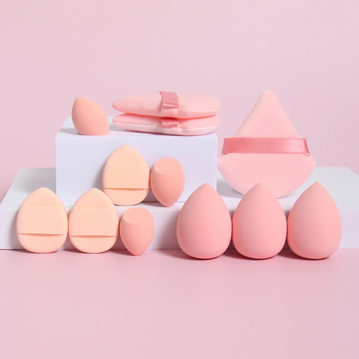 Velvé Beauty 12-Piece Makeup Sponge Set – Ultra-Soft Blenders, Powder Puffs & Cushion Applicators