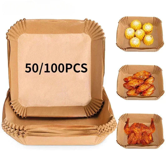 Disposable Air Fryer Paper Liners – Non-Stick, Oil-Absorbing Baking Sheets