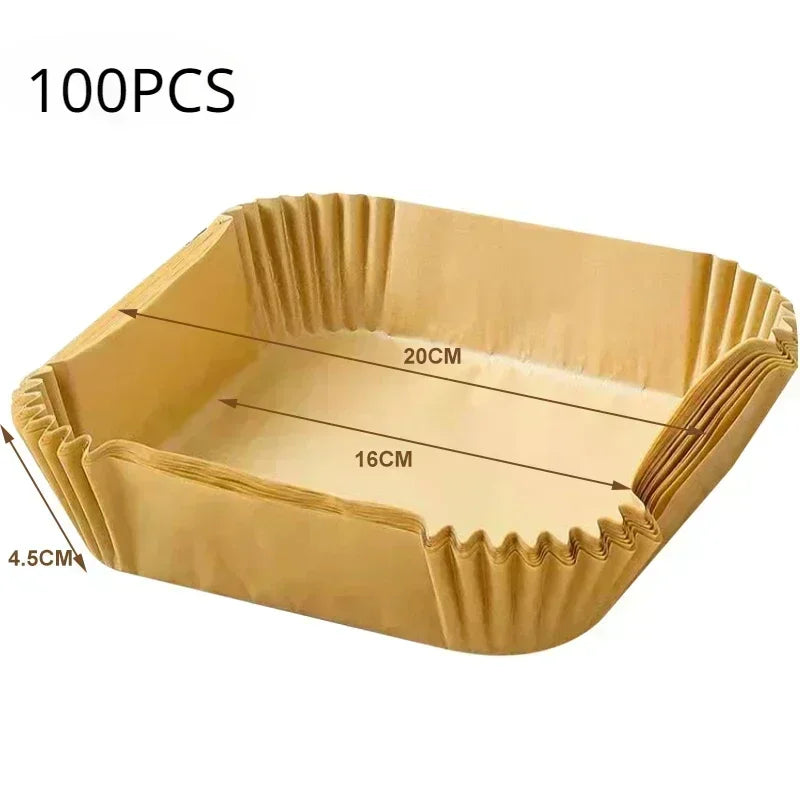 Disposable Air Fryer Paper Liners – Non-Stick, Oil-Absorbing Baking Sheets