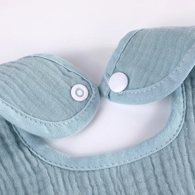 Baby Drool Bib – Soft Cotton Feeding Bib for Newborns & Toddlers (Unisex, Solid Color)