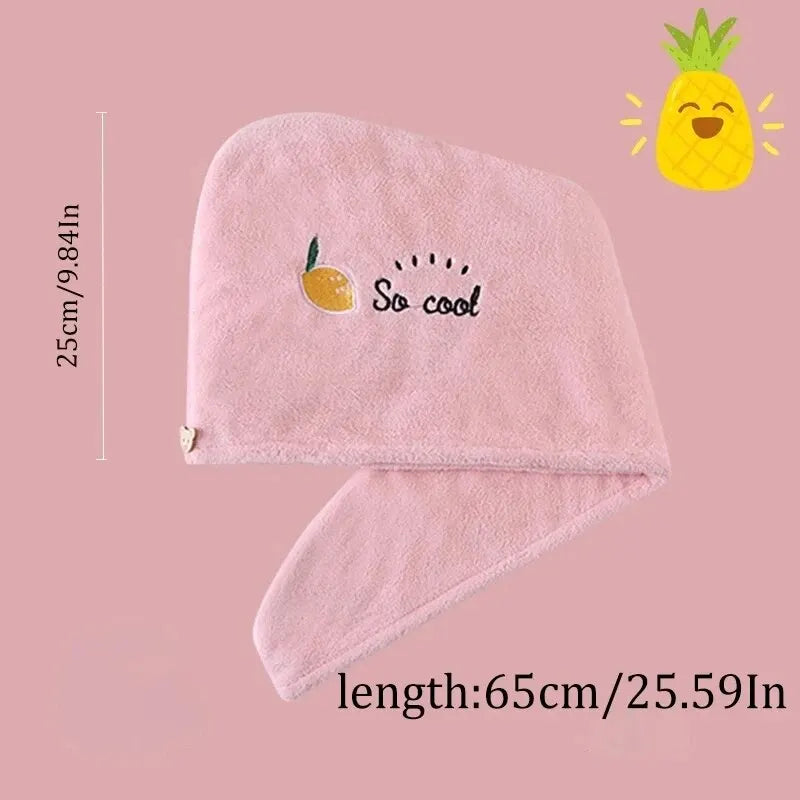 Super Absorbent Hair Drying Hat – Soft, Cute Quick-Dry Towel Wrap for Women & Girls