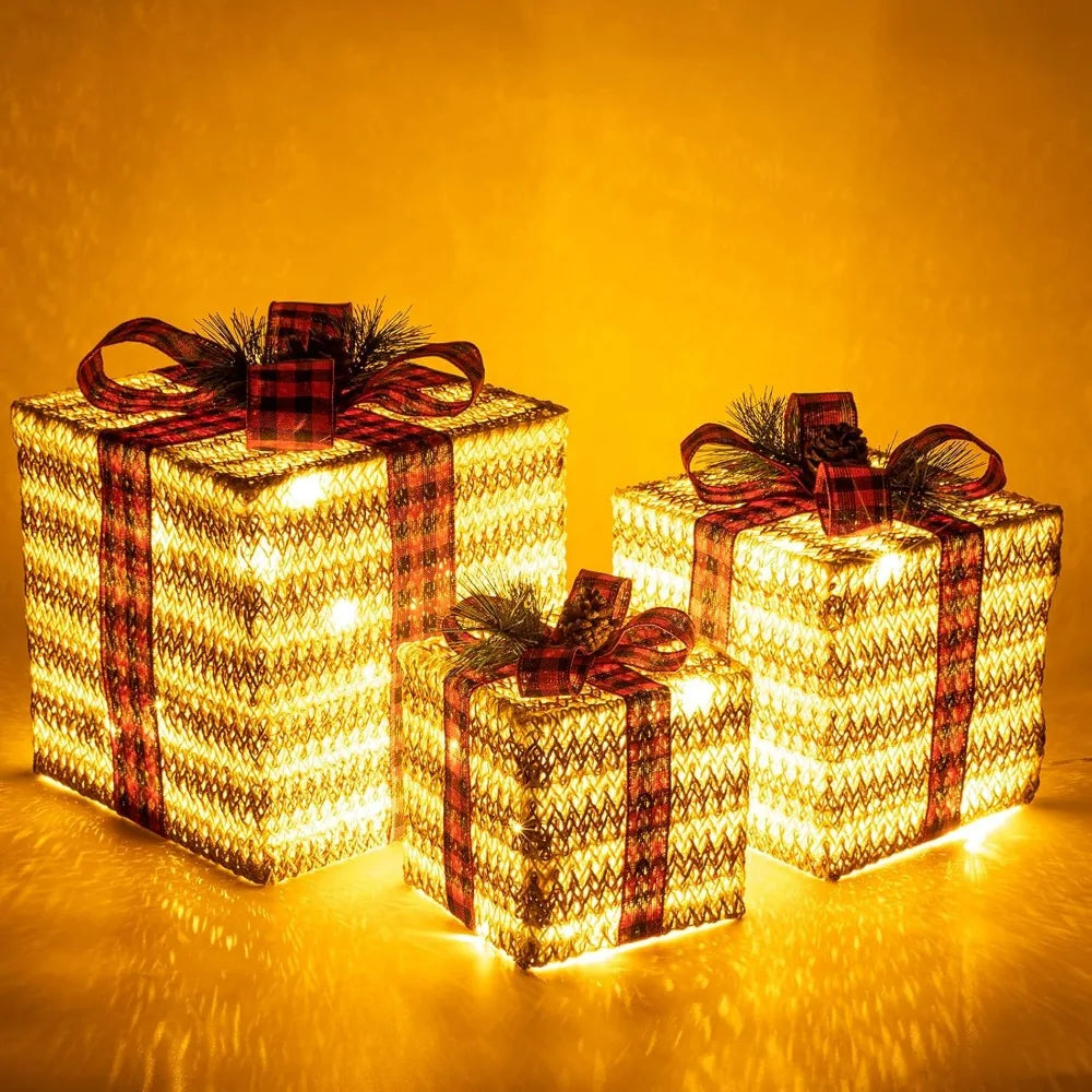 CHRISTMAS LIGHTS GIFT BOXES  SET Style and Sanctuary