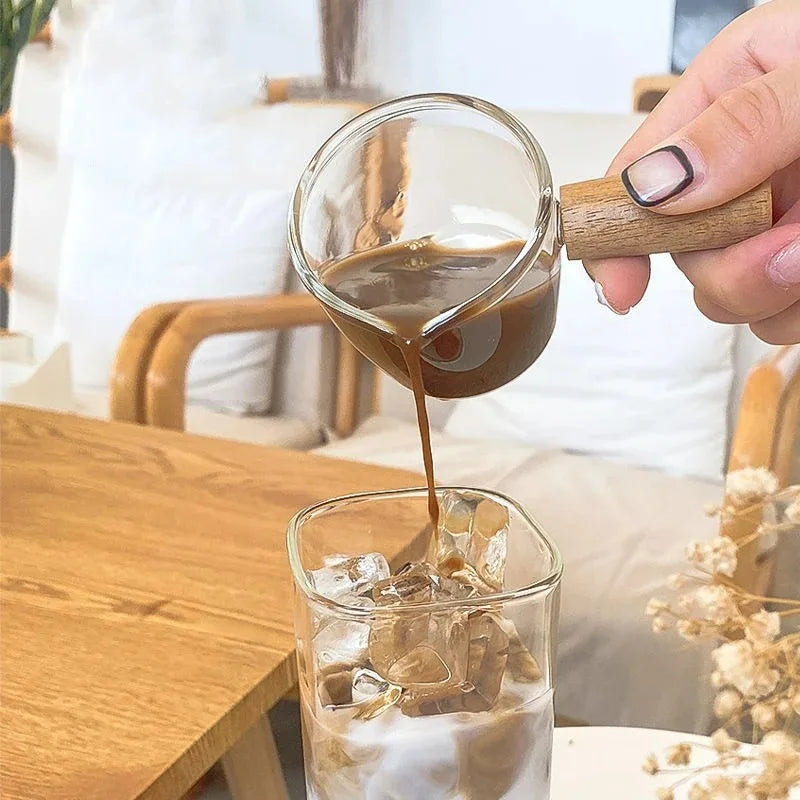 Square Heat-Resistant Glass Cup with Lid & Straw – Clear Iced Coffee, Milk Tea, Juice Mug for Home & Bar Use
