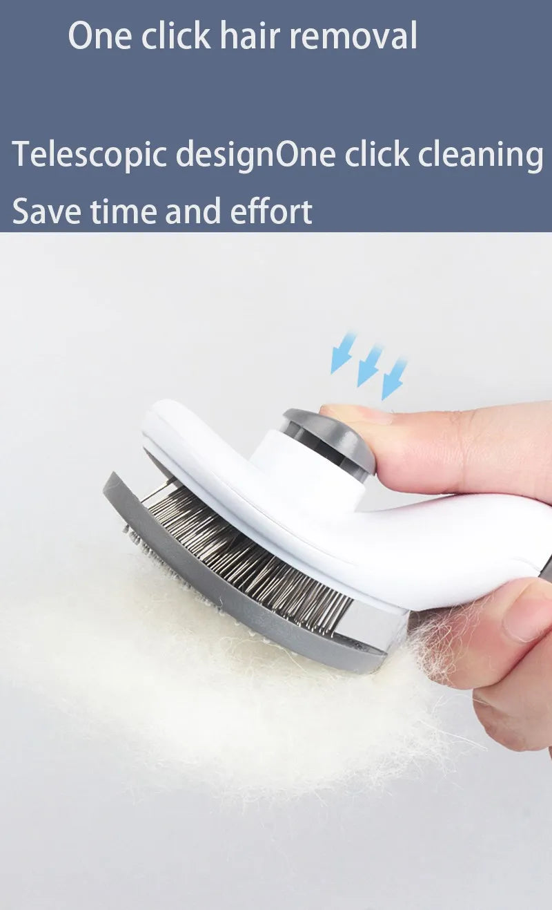 Self-Cleaning Pet Grooming Brush – Slicker Deshedding Comb for Dogs & Cats (Removes Hair, Knots & Dander)