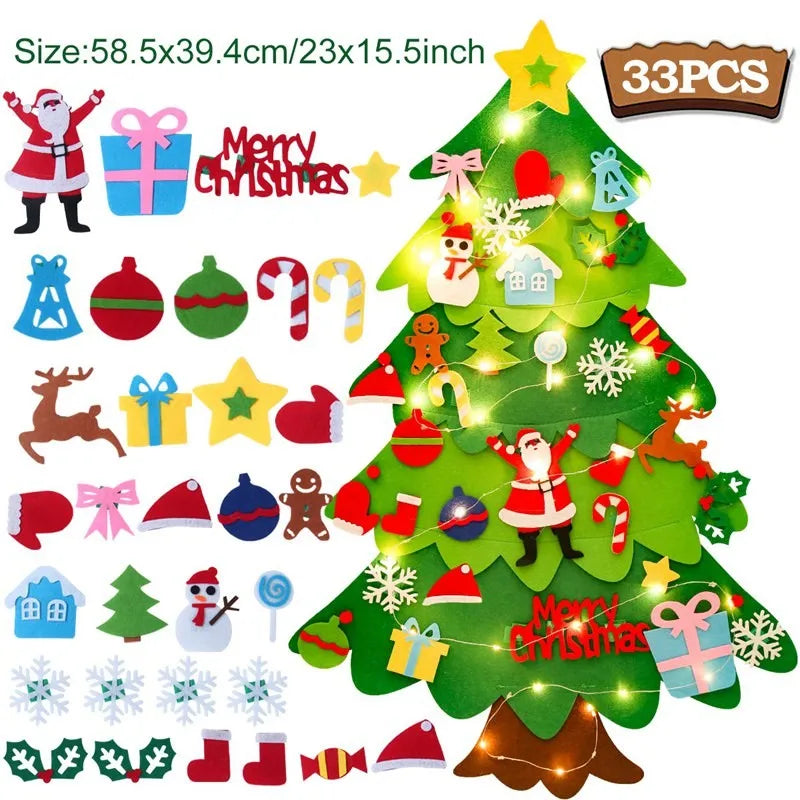 Felt Christmas Tree for Kids – DIY Wall Decoration with Ornaments 2026