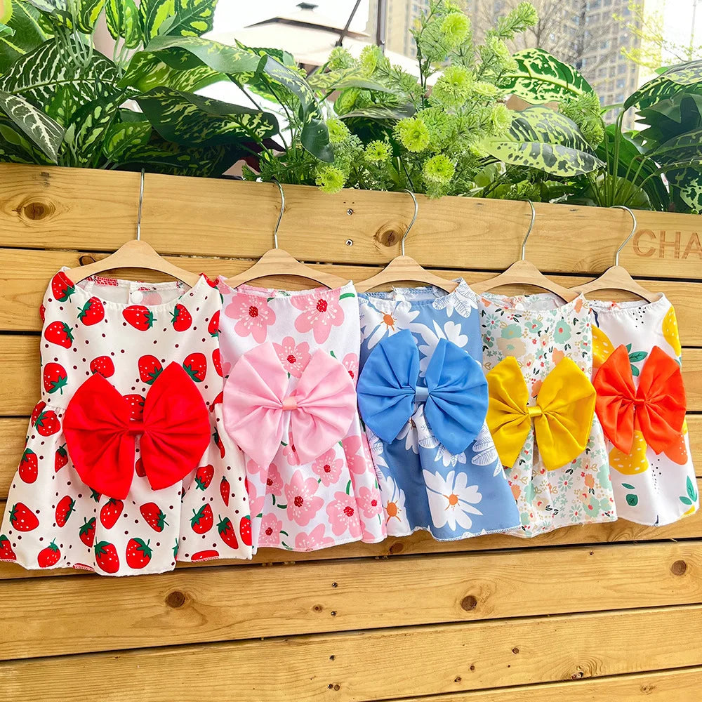 Cute Summer Dog Dress – Lightweight Flower Princess Skirt for Small Dogs & Cats