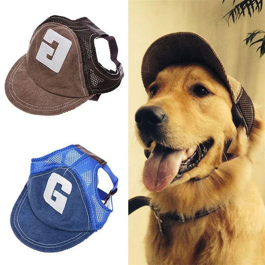 Adjustable Dog Baseball Cap – Pet Sun Hat with Ear Holes for Small, Medium & Large Dogs and Cats