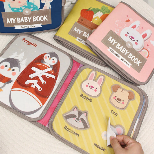 Soft Cloth Baby Books – Early Learning & Sensory Educational Toy Set for Infants & Toddlers | Parent-Child Interactive Books