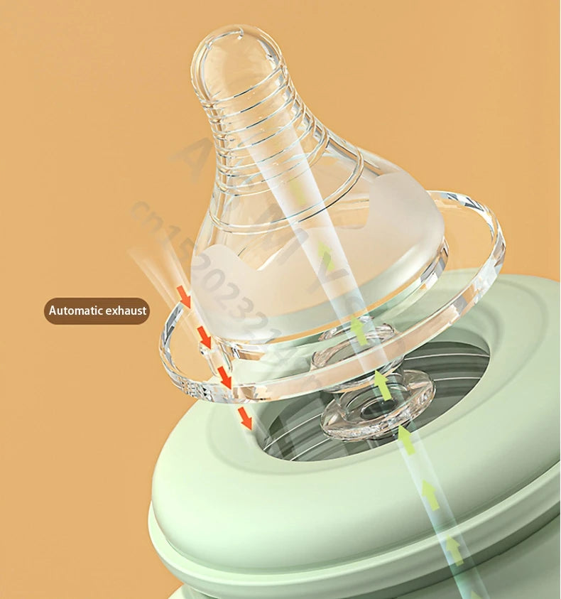 Anti-Colic Baby Bottle with Handles for 6+ Months – Leak-Proof, BPA-Free, Easy Grip