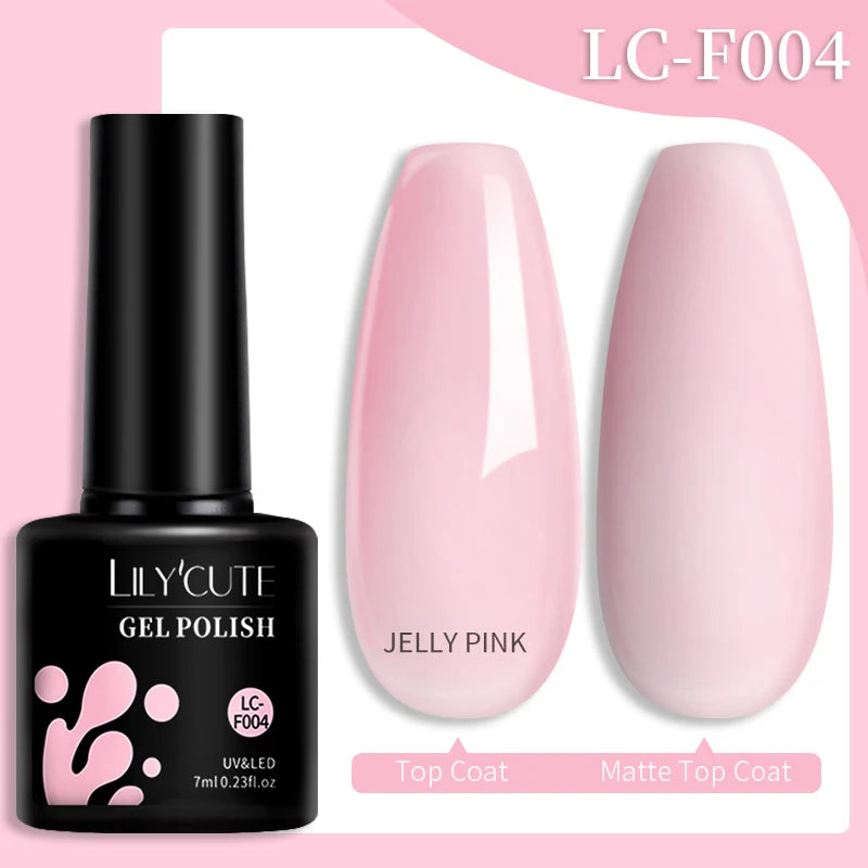 LILYCUTE Gel Nail Polish Set – 7ml Colorful UV Gel Varnish for Manicure | Long-Lasting Semi-Permanent Soak Off Nail Art Base & Top Coat