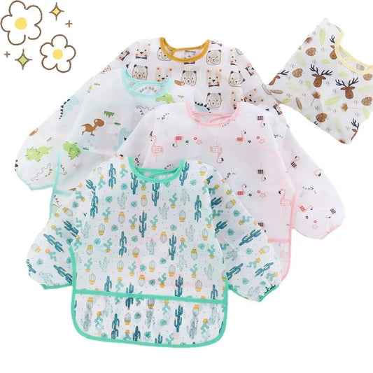 Baby Bib with Sleeves – Waterproof Feeding Bib for Toddlers (BPA-Free, 6M–6Y)