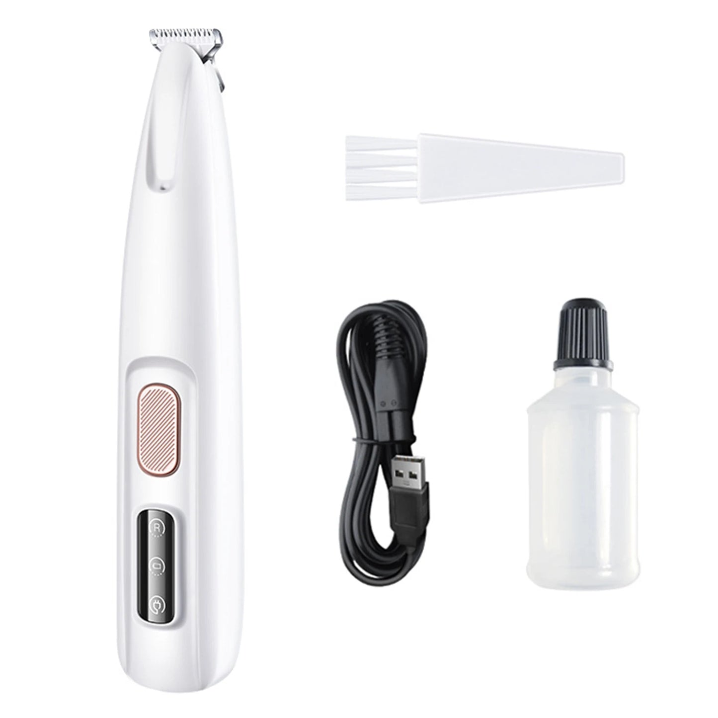 Rechargeable Pet Paw Trimmer with LED Light – Waterproof Grooming Clippers for Dogs & Cats