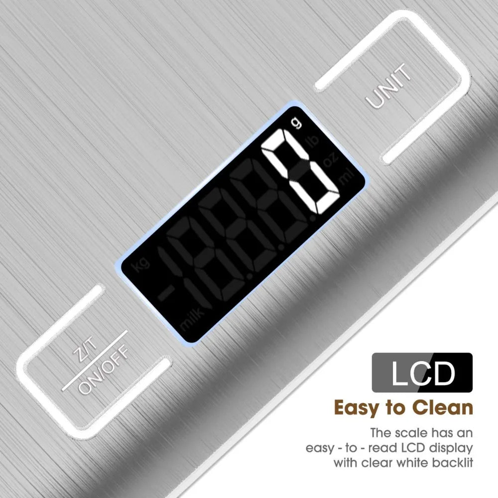 Digital Kitchen Scale 10kg – Food & Coffee Scale with Tare Function and LCD Display